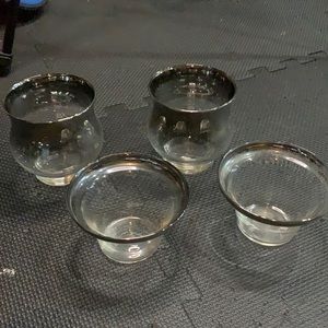 Set of Glass Candle Holders